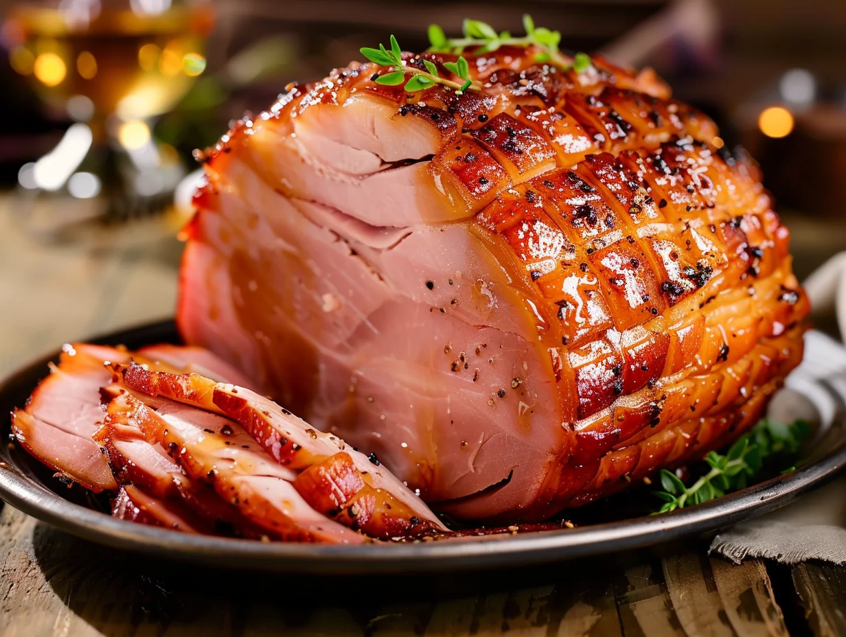 Jambon rôti au miel