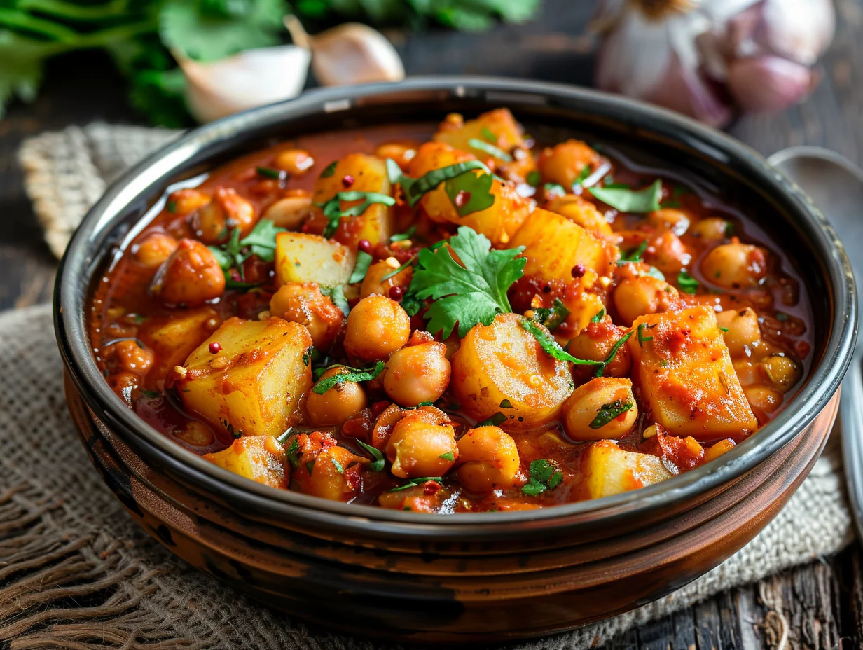 Aloo chole épicé