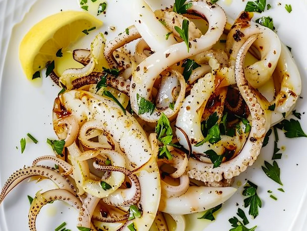 Calamars à la plancha et fenouil