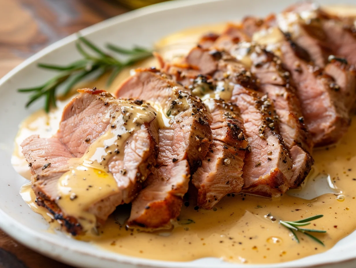 Filet mignon sauce moutarde