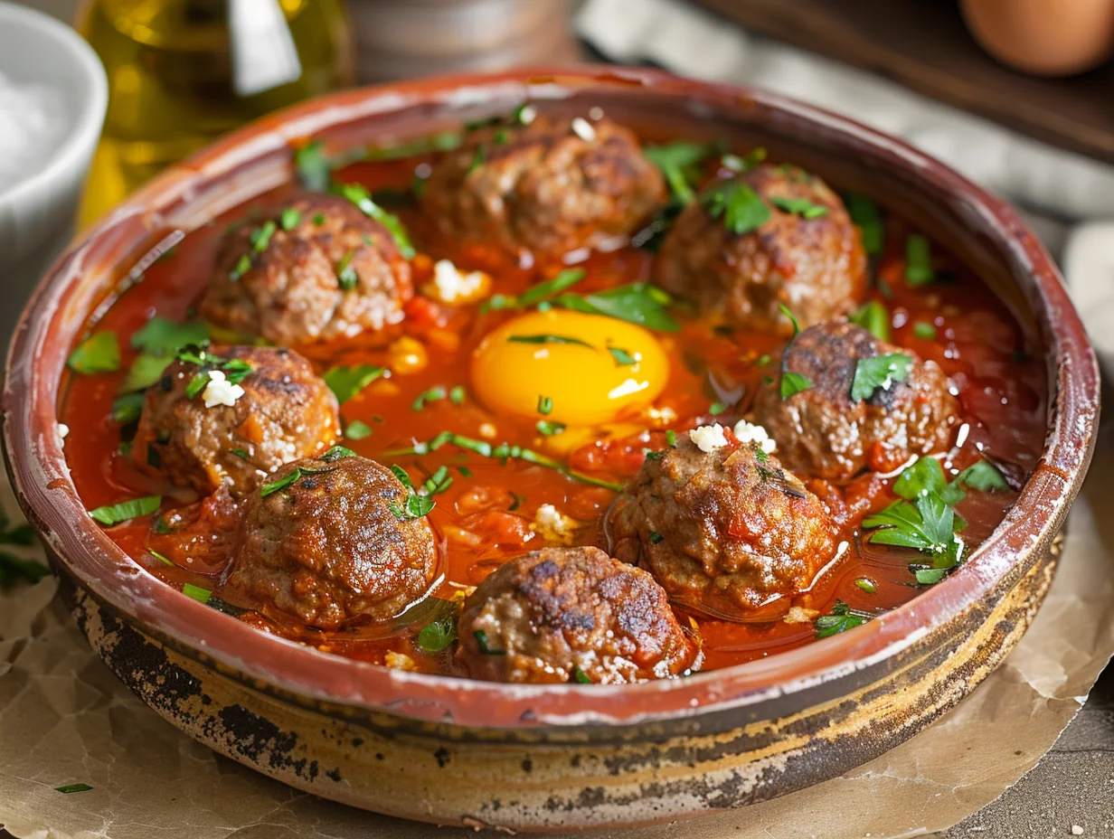 Tajine de kefta aux tomates et œufs