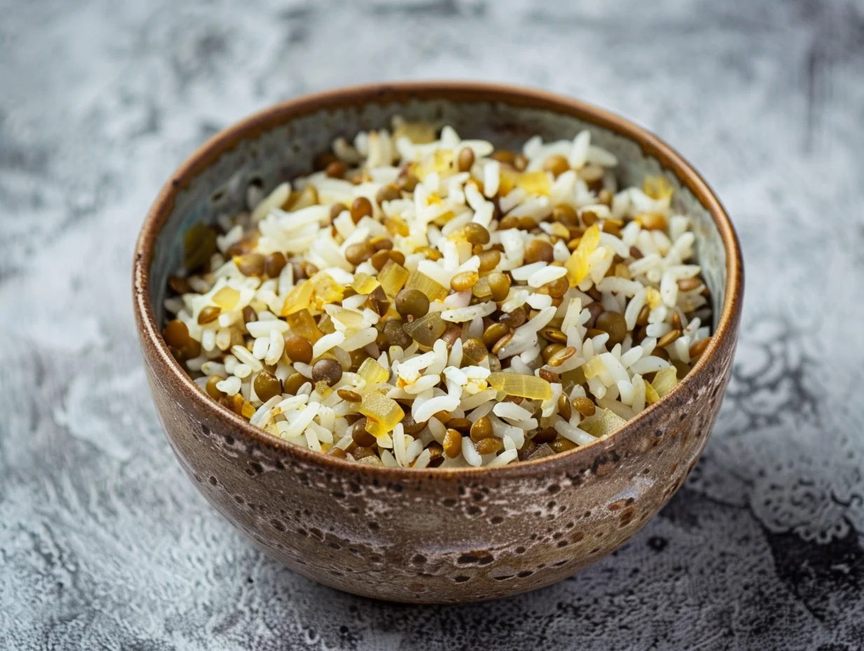 Mujaddara (lentilles et riz)