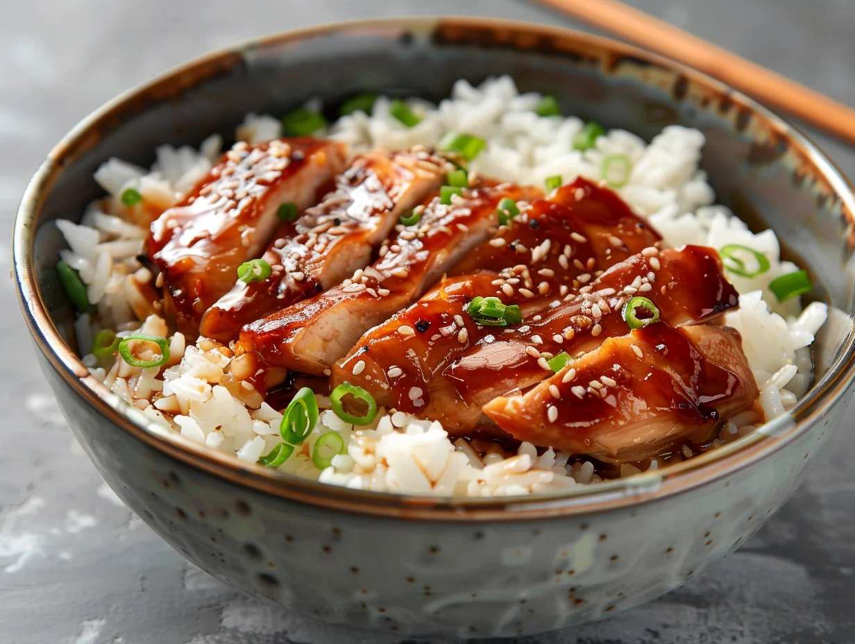 Poulet teriyaki et riz