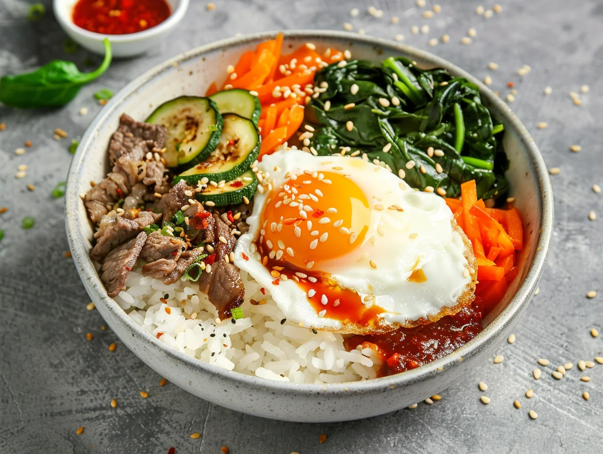 Bibimbap bœuf et légumes