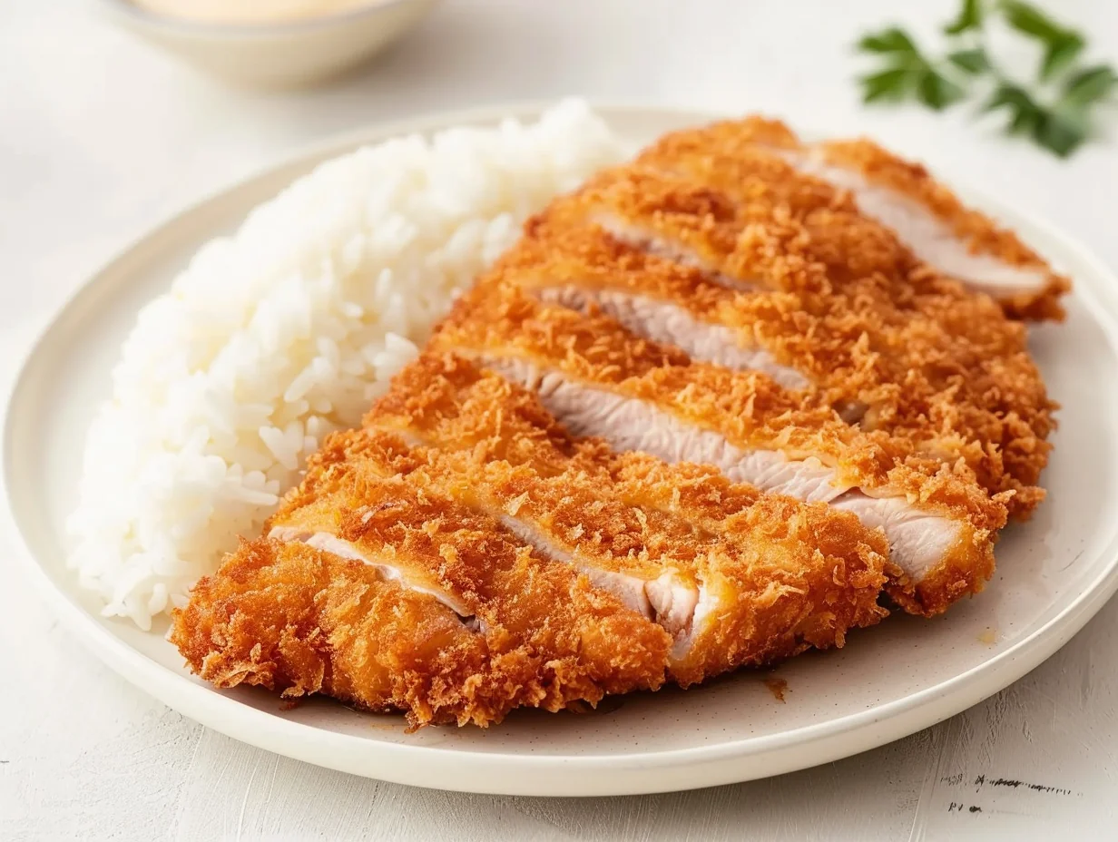 Tonkatsu et riz