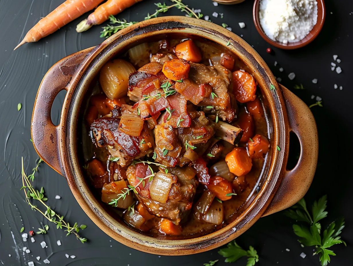 Civet de lapin au vin rouge