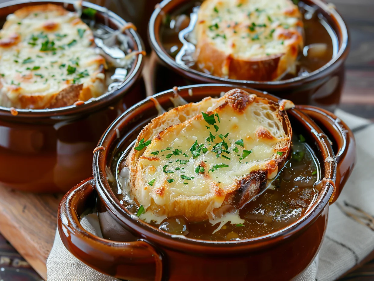 Soupe à l’oignon gratinée