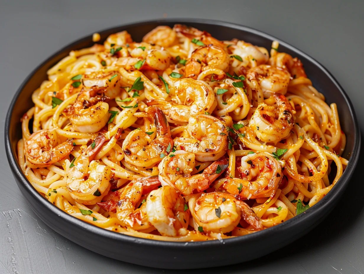 Pâtes crémeuses cajun aux crevettes