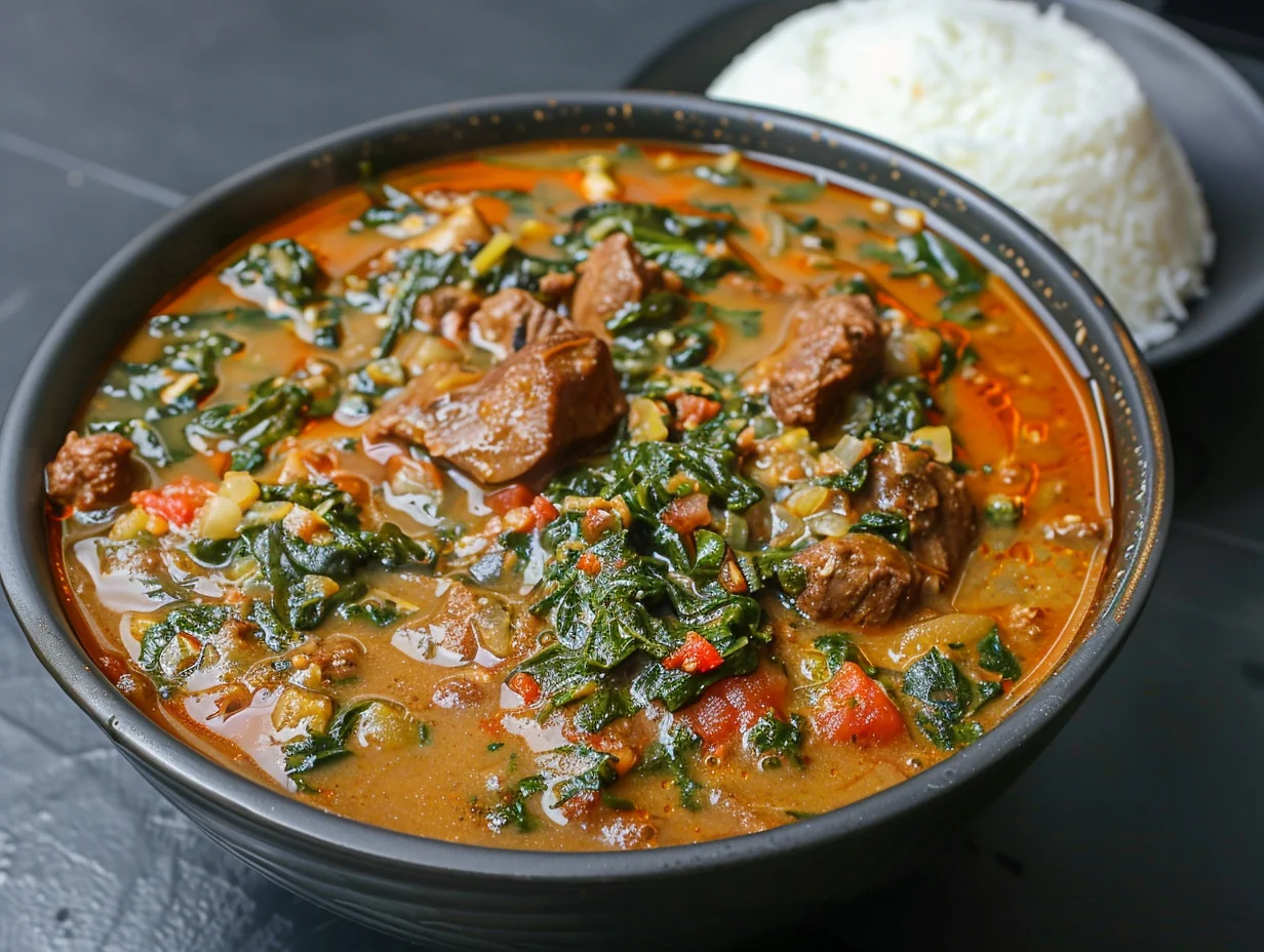 Egusi soup et fufu