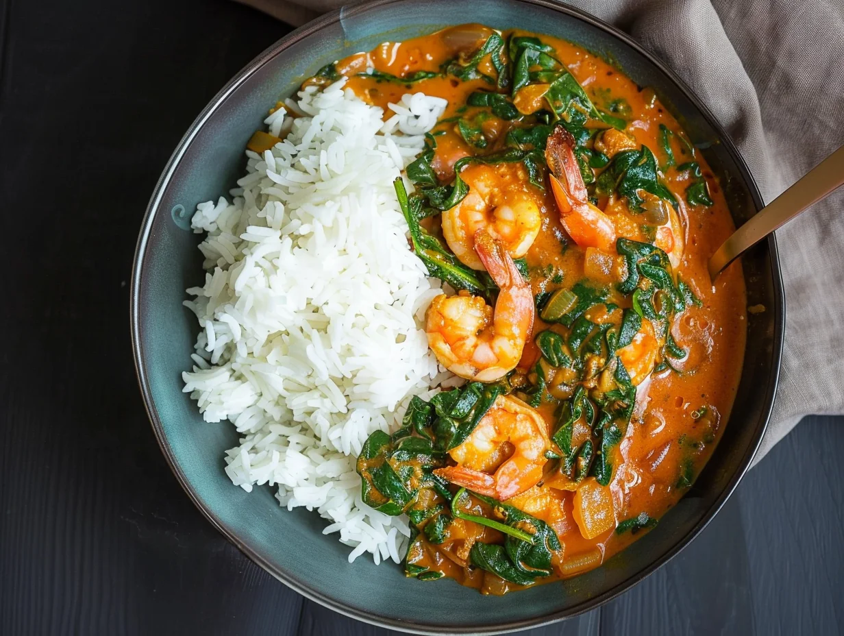 Ndolé et riz
