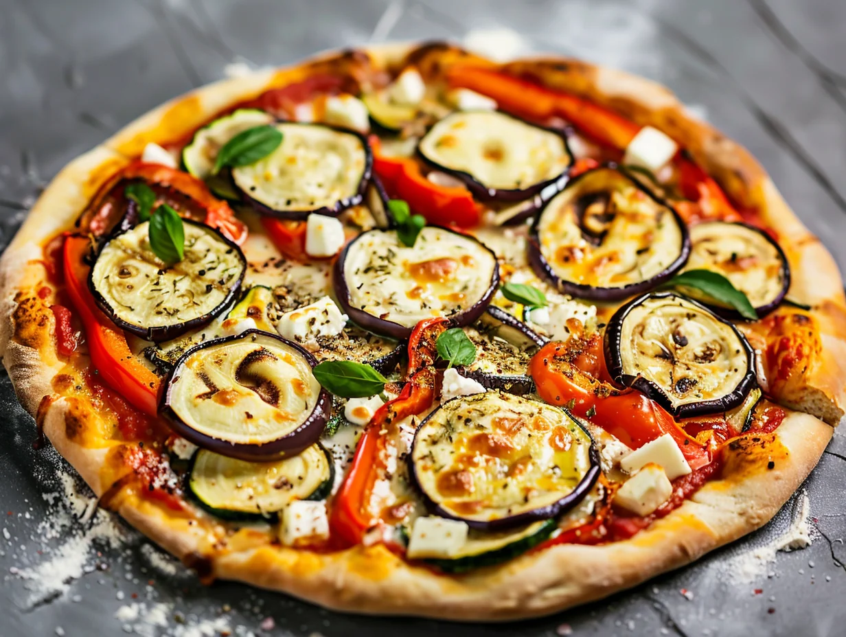 Pizza aux légumes grillés