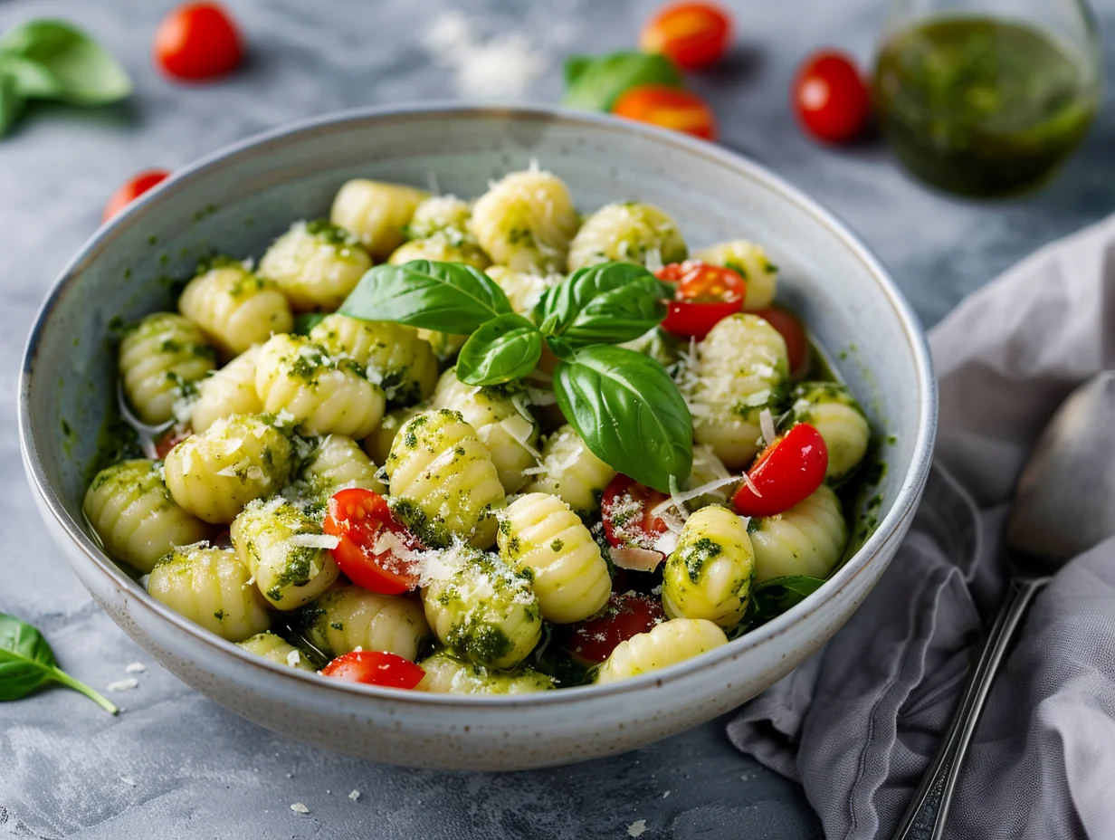 Gnocchi au pesto de basilic