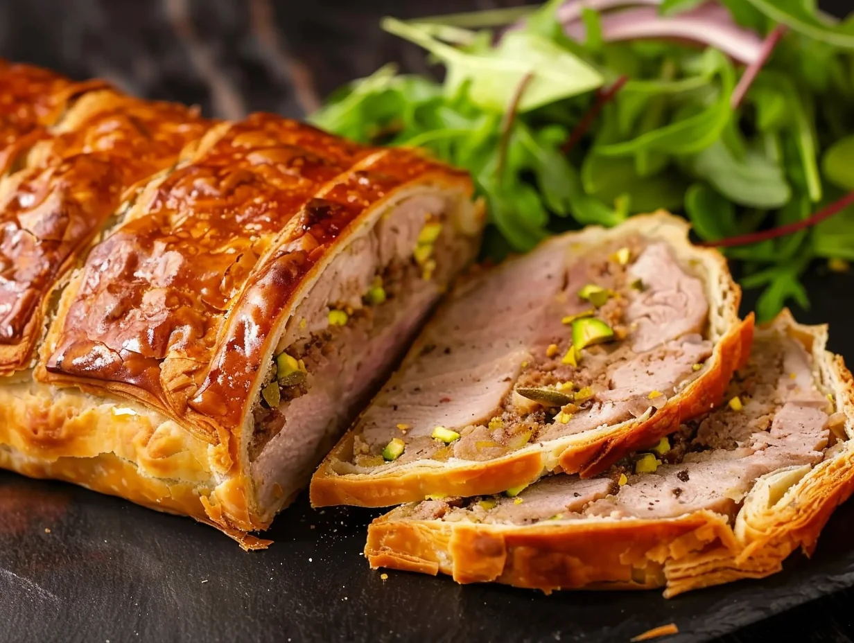 Pâté en croûte et salade verte