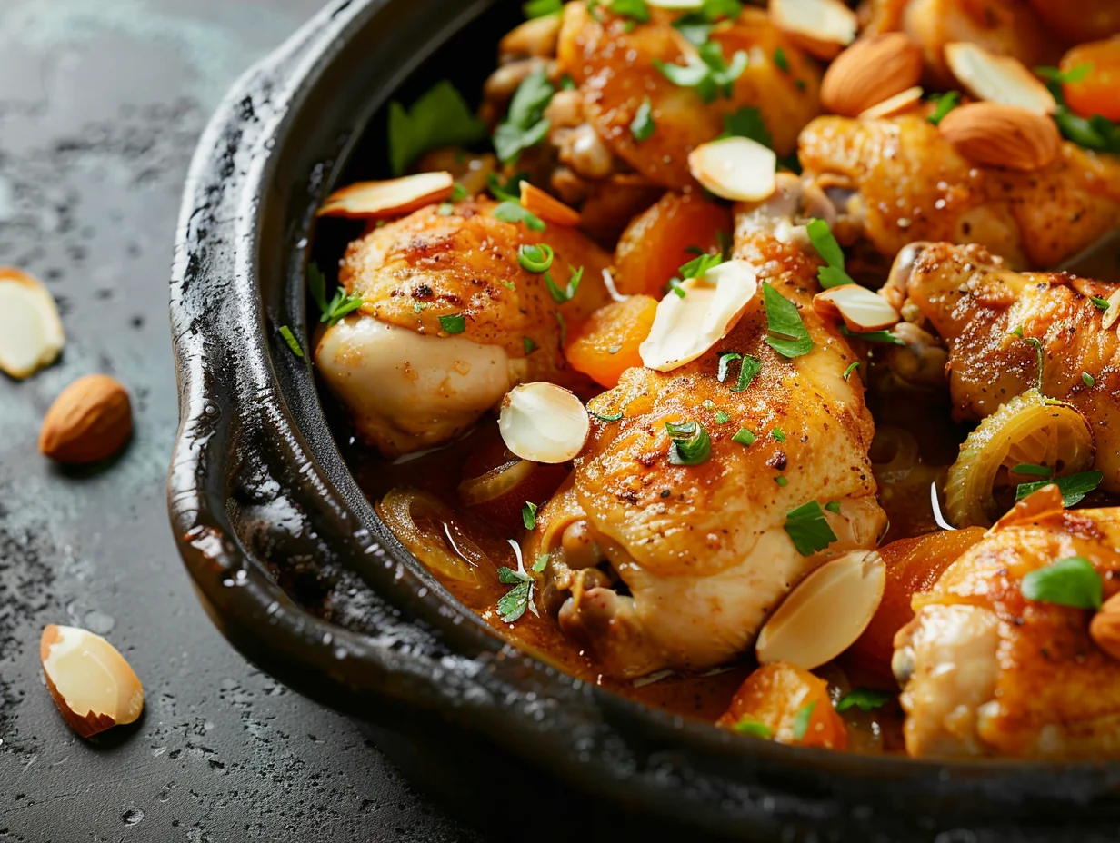 Tajine de poulet aux abricots