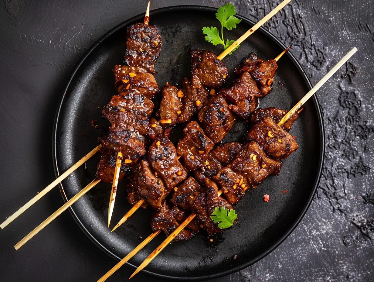 Suya de bœuf grillé
