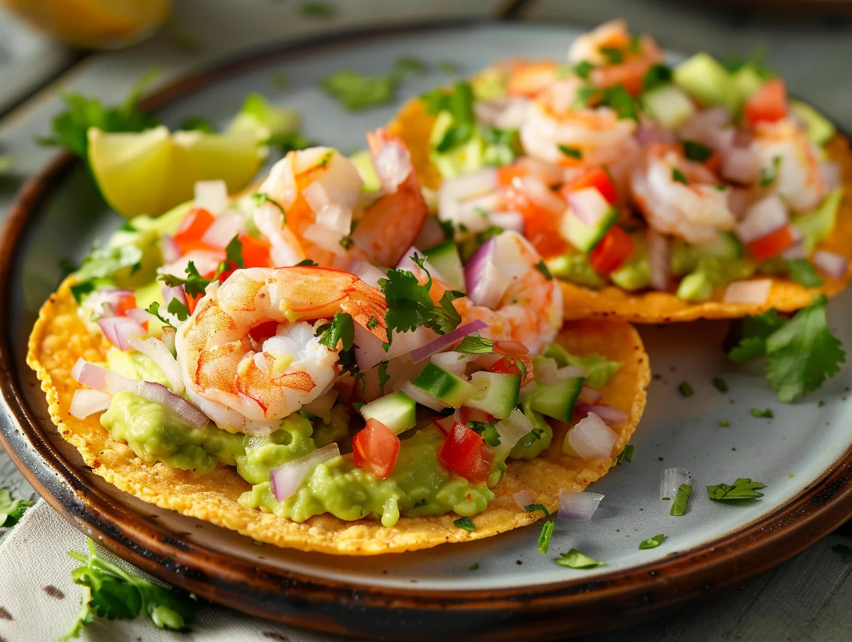 Tostadas de crevettes