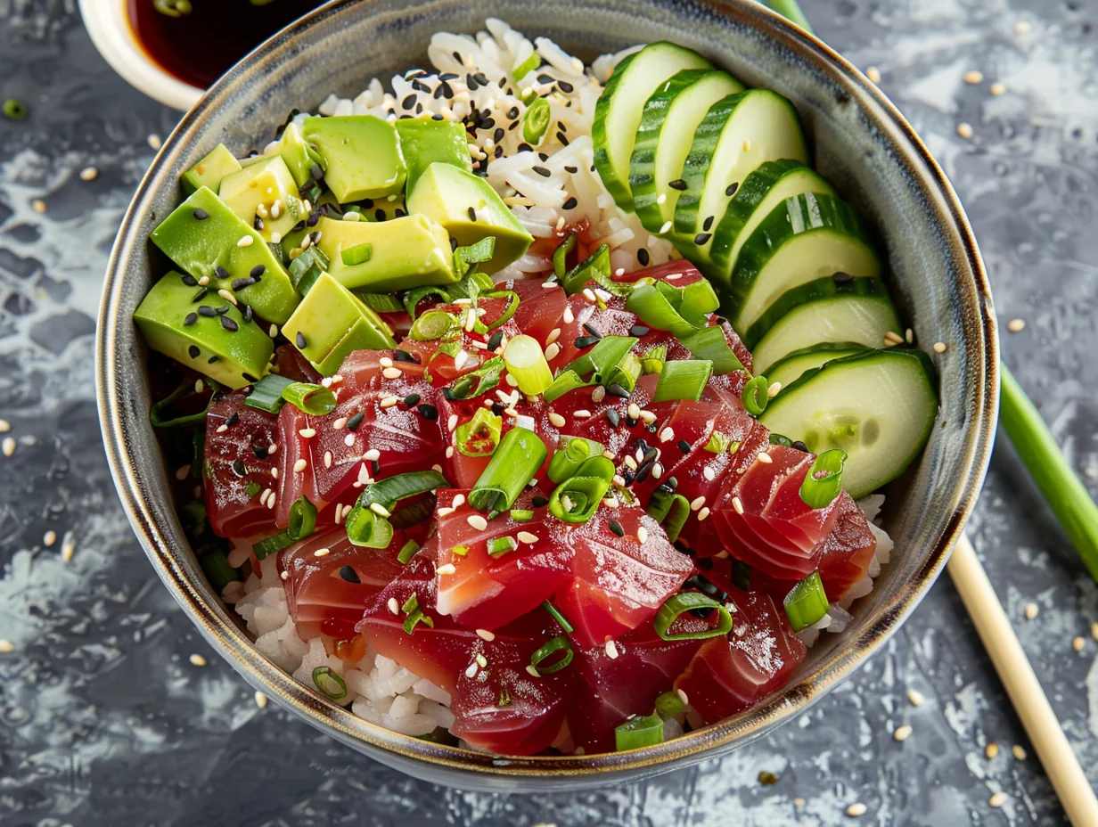 Poke bowl au thon mariné