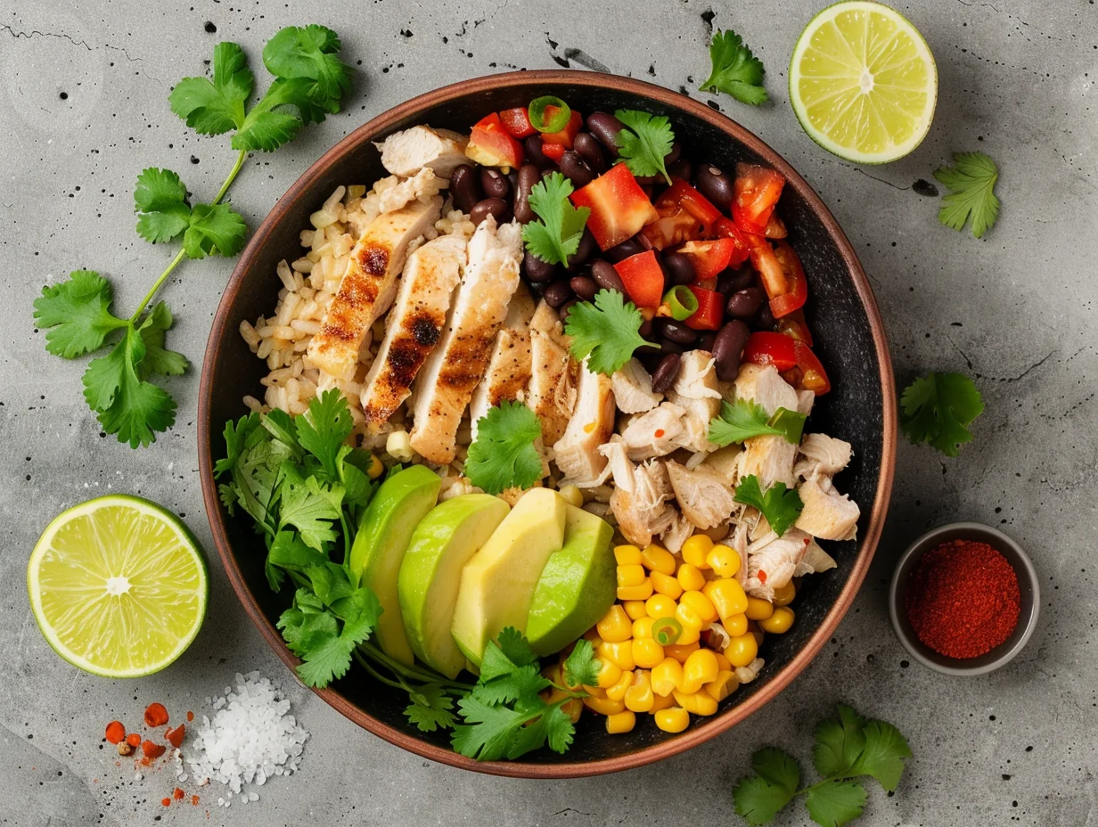 Bowl burrito au poulet